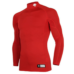 [DESCENTE] S7221ZPC01 RED0 절개 하프넥 긴팔 언더셔츠(레드)